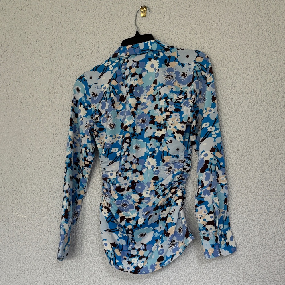 RAILS LISA ZINNIA TOP Floral Ruched Long Sleeve Blouse /Shirt. Fits so well on. - Picture 7 of 12